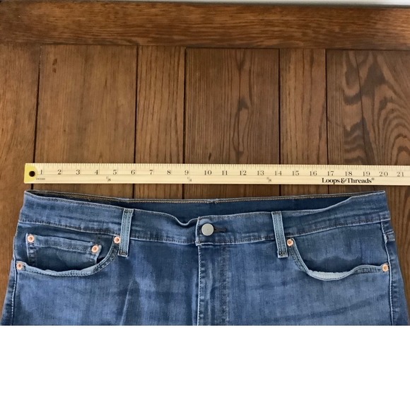 Levis 511 Slim Fit Jeans Mens 40x34 Blue Denim Classic Casual Pants - Picture 2 of 5